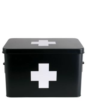 Medicine storage box large metal matt